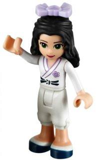 LEGO Minifigure-Emma, White Karate Uniform, Bow-Friends-FRND037-Creative Brick Builders